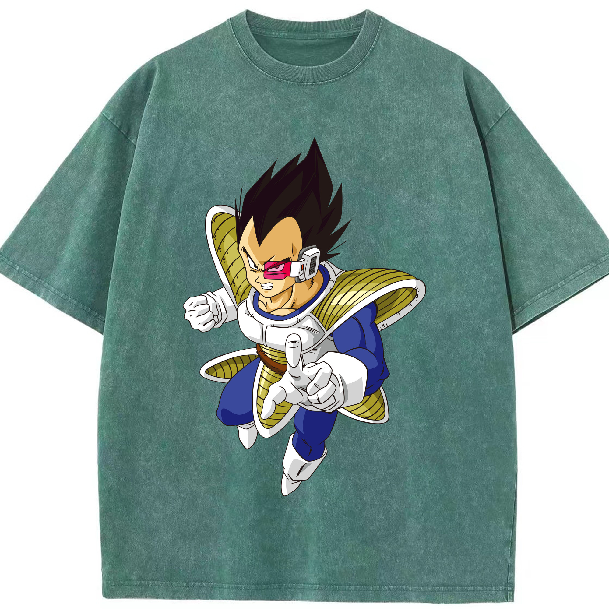 （画像用） ドラゴンボール ベジータ四世（Bejīta Yonsei）DRAGON BALL Vegeta IV 綿100% ヴィンテージ風 半袖Tシャツ（フロントプリント）